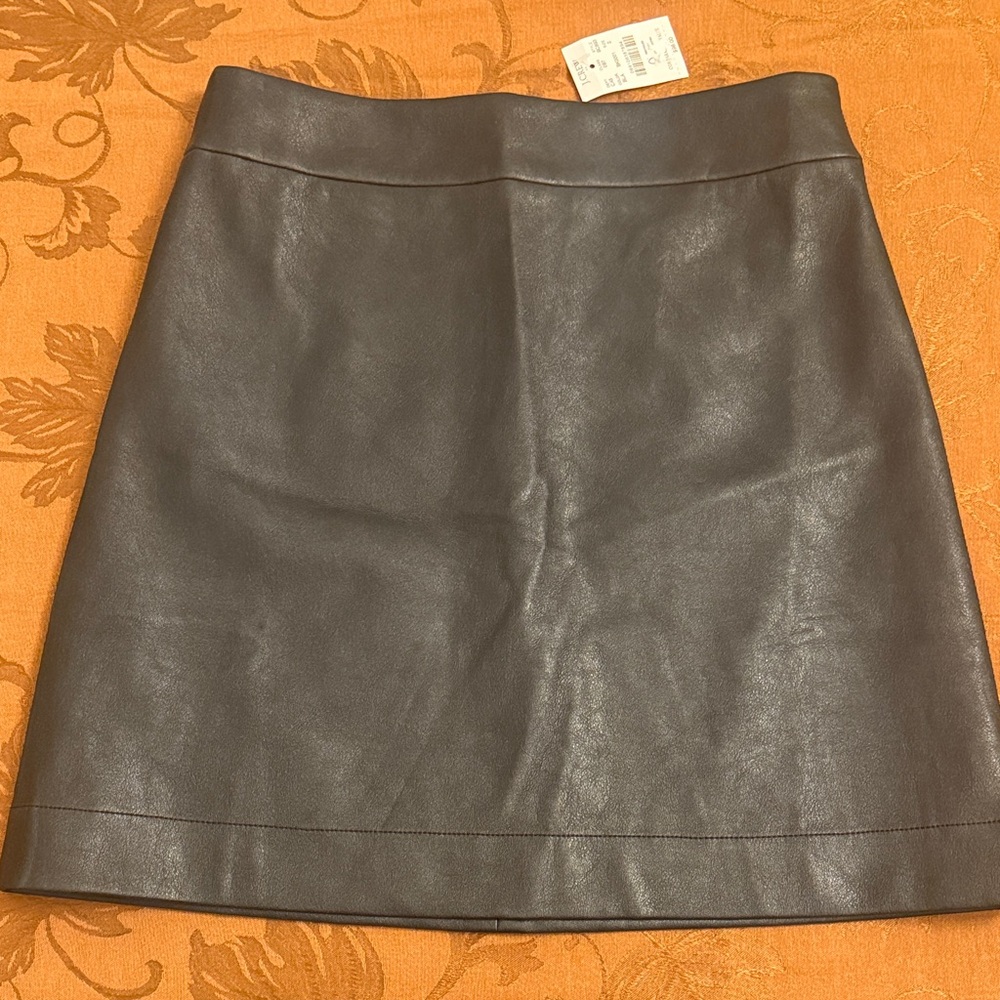 NWT J Crew Leather Skirt